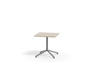 Pilare pöytä, akustik laminat, 70x70 cm, hopea jalusta