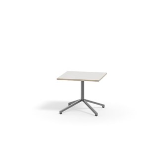 Pilare pöytä, akustik laminat, 70x70 cm, hopea jalusta