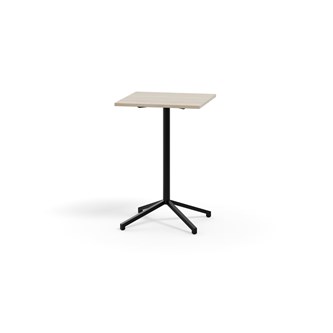 Pilare pöytä, akustik laminat, 70x70 cm, musta jalusta