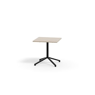 Pilare pöytä, akustik laminat, 70x70 cm, musta jalusta