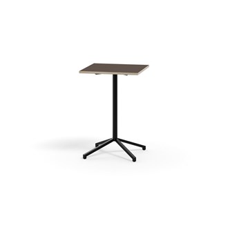 Pilare pöytä, akustik laminat, 70x70 cm, musta jalusta