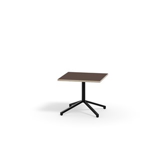 Pilare pöytä, akustik laminat, 70x70 cm, musta jalusta