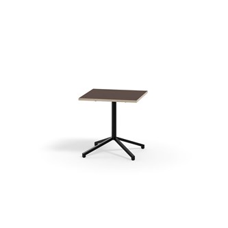 Pilare pöytä, akustik laminat, 70x70 cm, musta jalusta