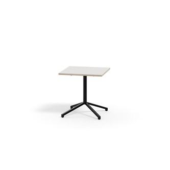 Pilare pöytä, akustik laminat, 70x70 cm, musta jalusta