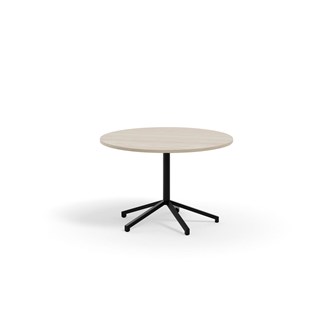 Pilare pöytä, akustik laminat, Ø 110 cm, musta jalusta