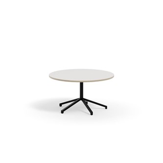 Pilare pöytä, akustik laminat, Ø 110 cm, musta jalusta