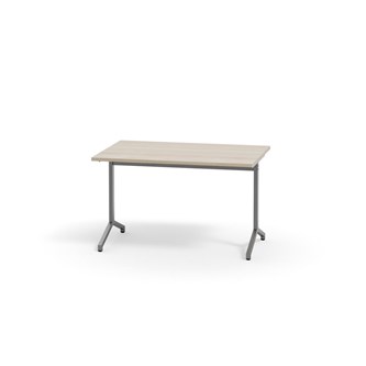 Pilare pöytä, akustik laminat, 120x70 cm, hopea jalusta