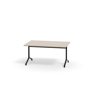 Pilare pöytä, akustik laminat, 120x70 cm, musta jalusta