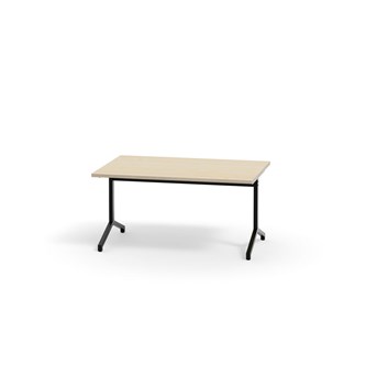 Pilare pöytä, akustik laminat, 120x70 cm, musta jalusta