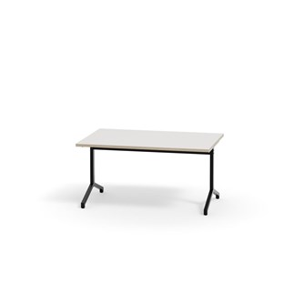 Pilare pöytä, akustik laminat, 120x70 cm, musta jalusta