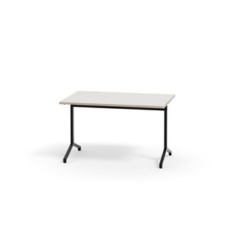 Pilare pöytä, akustik laminat, 120x70 cm, musta jalusta