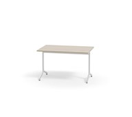 Pilare pöytä, akustik laminat, 120x70 cm, valkoinen jalusta