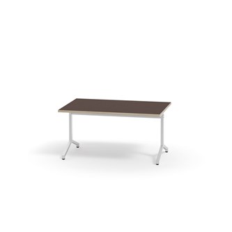 Pilare pöytä, akustik laminat, 120x70 cm, valkoinen jalusta