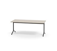 Pilare pöytä, akustik laminat, 180x70 cm, musta jalusta
