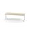 Pilare pöytä, akustik laminat, 180x80 cm, valkoinen jalusta