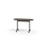 Pilare pöytä, akustik laminat, 120x50 cm, ovaali, musta jalusta