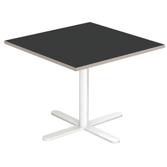 Cross X pilaripöytä 70 x 70 cm, HT, valkoinen jalusta