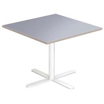 Cross X pilaripöytä 70 x 70 cm, HT, valkoinen jalusta