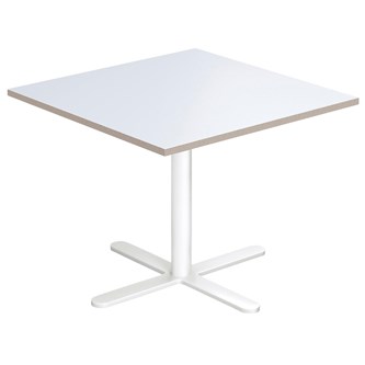 Cross X pilaripöytä 70 x 70 cm, HT, valkoinen jalusta