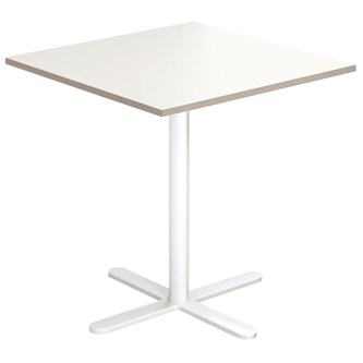 Cross X pilaripöytä 70 x 70 cm, HT, valkoinen jalusta