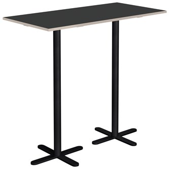 Cross X pilaripöytä 120 x 60 cm, HT, musta jalusta