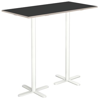 Cross X pilaripöytä 120 x 60 cm, HT, valkoinen jalusta