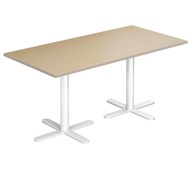 Cross X pilaripöytä 120 x 60 cm, HT, valkoinen jalusta