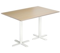 Cross X pilaripöytä 120 x 80 cm, HT, valkoinen jalusta