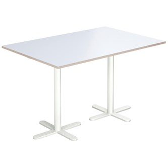 Cross X pilaripöytä 120 x 80 cm, HT, valkoinen jalusta