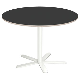 Cross X pilaripöytä ø 110 cm, HT, valkoinen jalusta