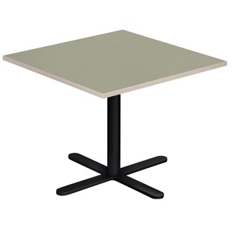 Cross X pilaripöytä 70 x 70 cm, akustik linoleum, musta jalusta