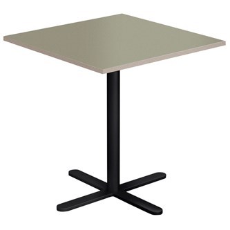 Cross X pilaripöytä 70 x 70 cm, akustik linoleum, musta jalusta