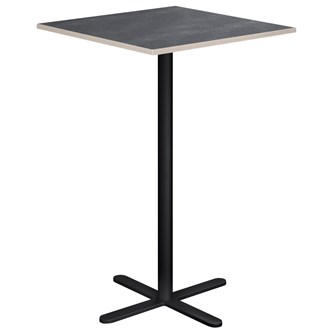 Cross X pilaripöytä 70 x 70 cm, akustik linoleum, musta jalusta