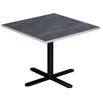 Cross X pilaripöytä 70 x 70 cm, akustik linoleum, musta jalusta