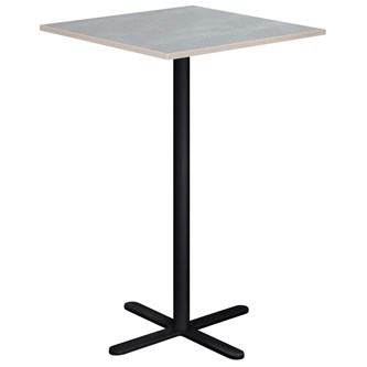 Cross X pilaripöytä 70 x 70 cm, akustik linoleum, musta jalusta