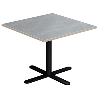 Cross X pilaripöytä 70 x 70 cm, akustik linoleum, musta jalusta
