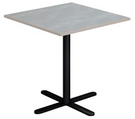 Cross X pilaripöytä 60 x 60 cm akustik linoleum, musta jalusta