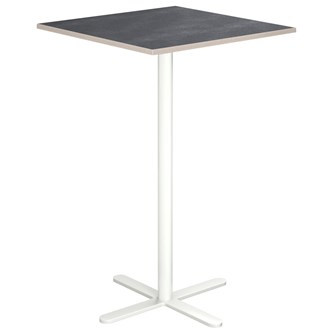 Cross X pilaripöytä 70 x 70 cm, akustik linoleum, valkoinen jalusta