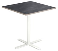 Cross X pilaripöytä 70 x 70 cm, akustik linoleum, valkoinen jalusta