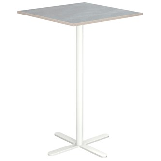Cross X pilaripöytä 70 x 70 cm, akustik linoleum, valkoinen jalusta