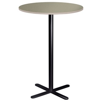 Cross X pilaripöytä ø 70 cm, akustik linoleum, musta jalusta