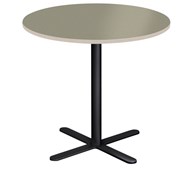 Cross X pilaripöytä ø 70 cm, akustik linoleum, musta jalusta