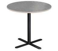 Cross X pilaripöytä ø 60cm, akustik linoleum, musta jalusta