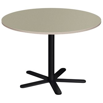 Cross X pilaripöytä ø 110 cm, akustik linoleum, musta jalusta