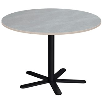 Cross X pilaripöytä ø 110 cm, akustik linoleum, musta jalusta