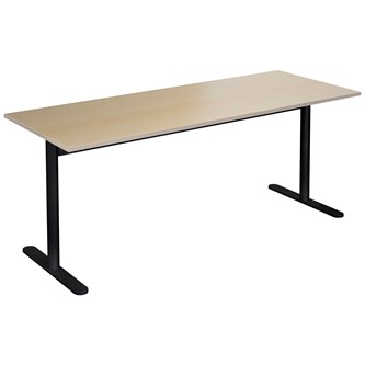 Cross T pilaripöytä 180 x 70 cm, HT, musta jalusta
