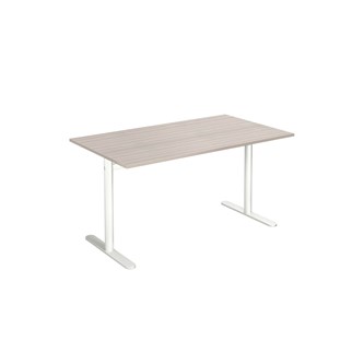 Cross T pilaripöytä 140 x 80 cm, HT, valkoinen jalusta