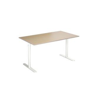 Cross T pilaripöytä 140 x 80 cm, HT, valkoinen jalusta