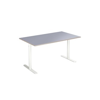 Cross T pilaripöytä 140 x 80 cm, HT, valkoinen jalusta