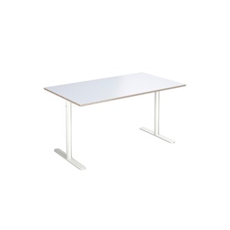 Cross T pilaripöytä 140 x 80 cm, HT, valkoinen jalusta